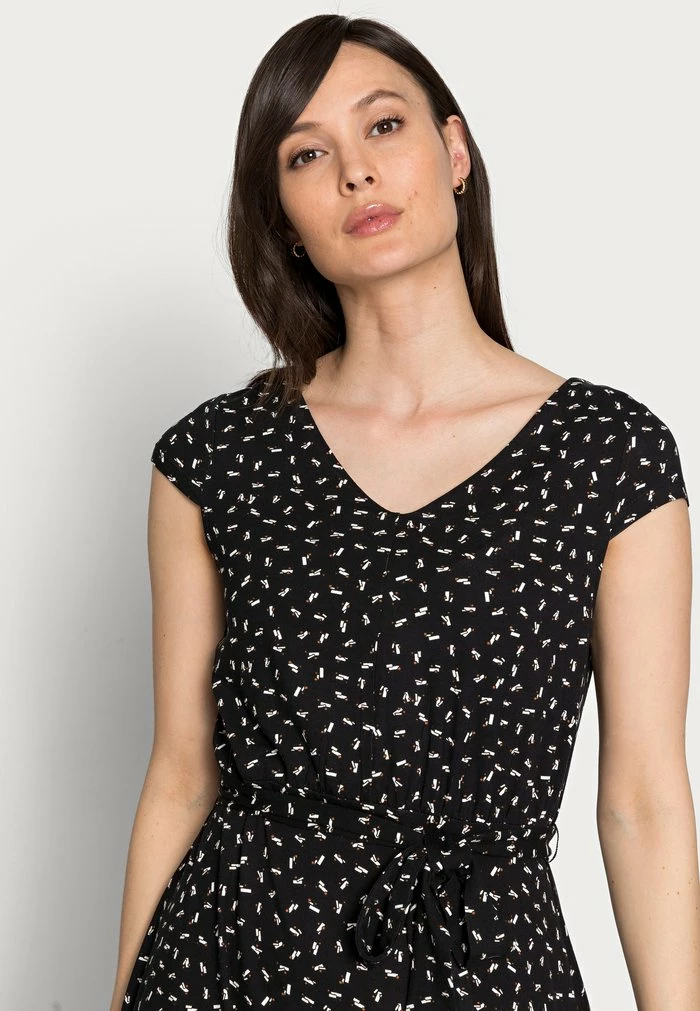 TOM TAILOR BELT AND SLEEVES - Day Dress - Black 6 TOM TAILOR BELT AND SLEEVES - Day Dress - Black - Image 4