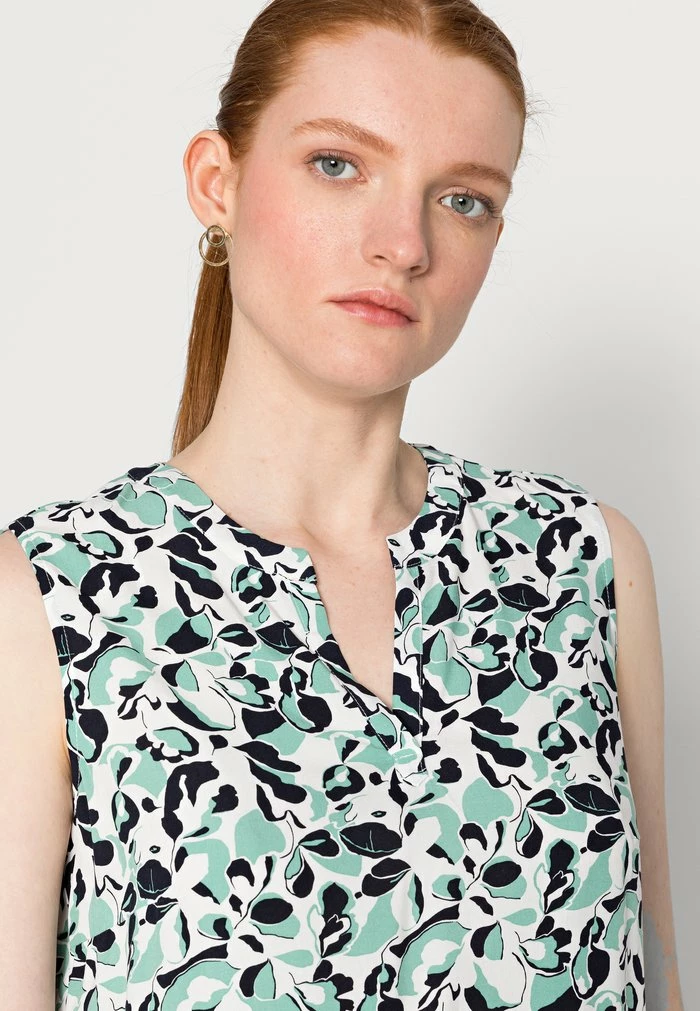 TOM TAILOR SLEEVELESS - Top - Offwhite Green Floral Design 7 TOM TAILOR SLEEVELESS - Top - Offwhite Green Floral Design - Image 5