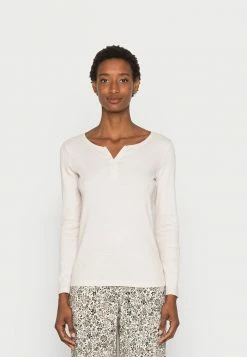 TOM TAILOR STRIPE - Long Sleeved Top - Offwhite Beige