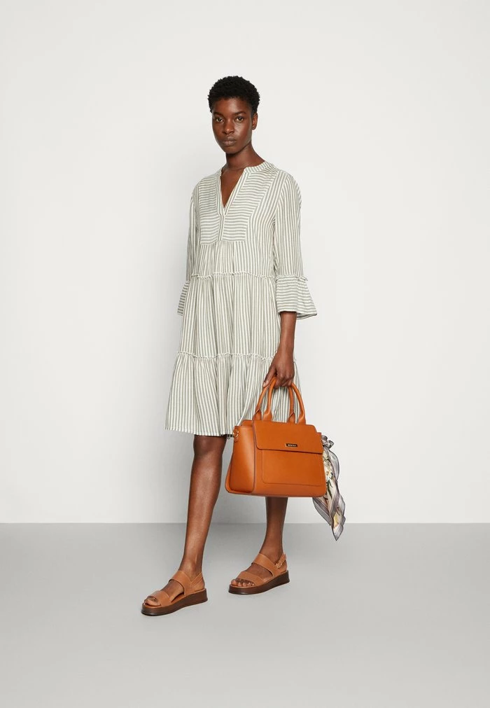 TOM TAILOR STRIPED TUNICA DRESS - Day Dress - Olive/white 4 TOM TAILOR STRIPED TUNICA DRESS - Day Dress - Olive/white - Image 2