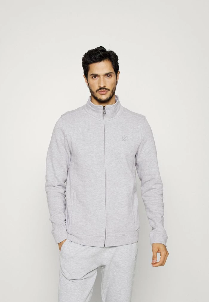 TOM TAILOR TRECK SUIT SET - Zip-up Sweatshirt - Light Stone Grey Melange 3 TOM TAILOR TRECK SUIT SET - Zip-up Sweatshirt - Light Stone Grey Melange