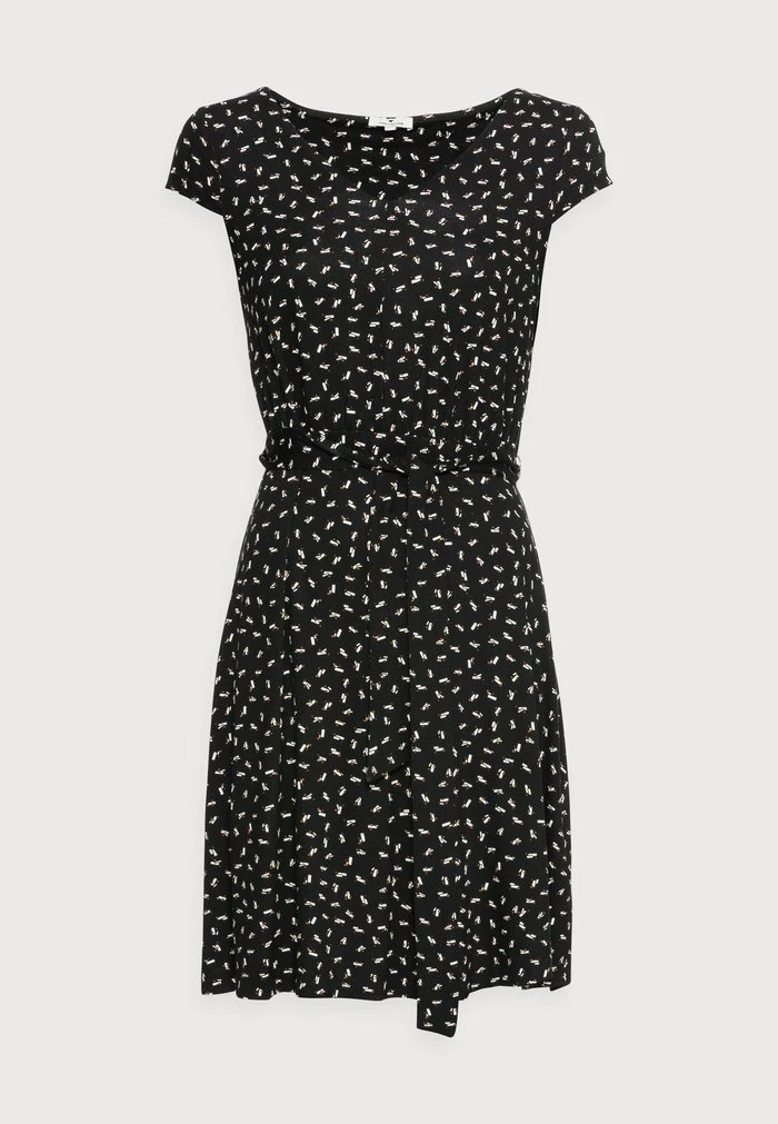 TOM TAILOR BELT AND SLEEVES - Day Dress - Black 7 TOM TAILOR BELT AND SLEEVES - Day Dress - Black - Image 5