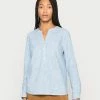 TOM TAILOR BLOUSE SLUB STRUCTURE - Long Sleeved Top - Faded Denim Blue 1 TOM TAILOR BLOUSE SLUB STRUCTURE - Long Sleeved Top - Faded Denim Blue -TOM TAILOR online store 0a7ddbf7bd1e497ba20c2c55b2fa9141