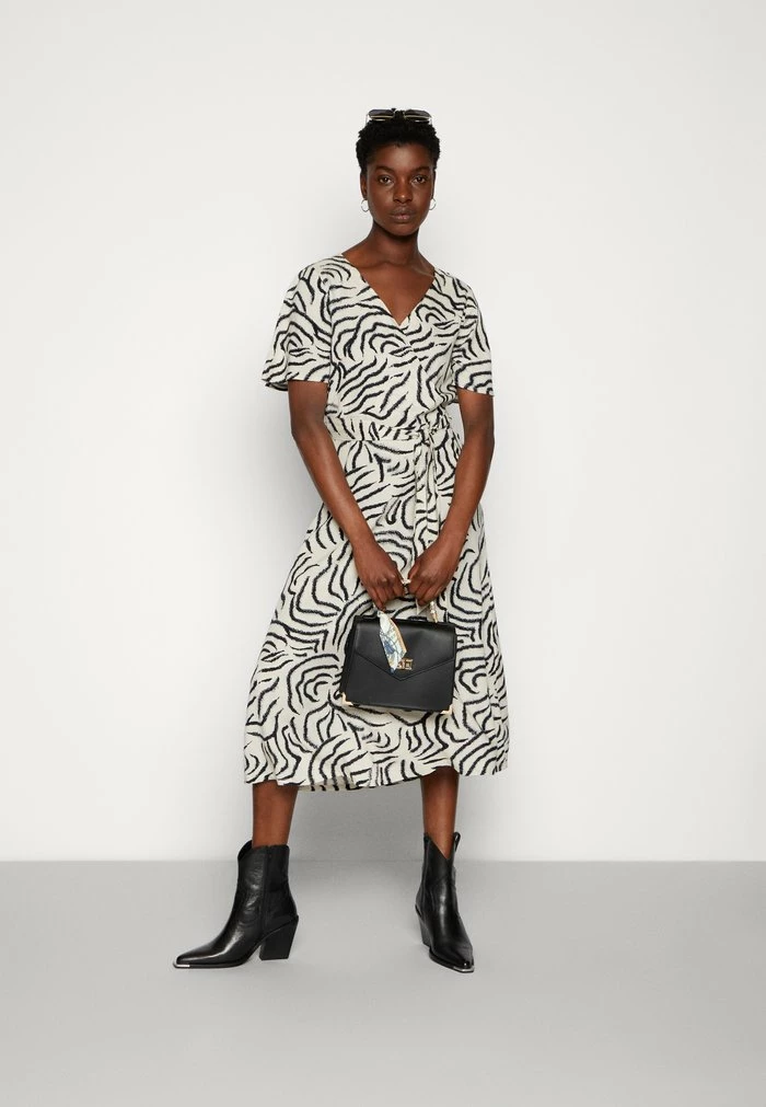 TOM TAILOR PRINTED WRAP DRESS - Day Dress - Beige 4 TOM TAILOR PRINTED WRAP DRESS - Day Dress - Beige - Image 2