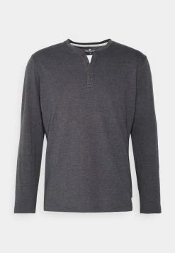 TOM TAILOR HENLEY CONTRAST - Long Sleeved Top - Anthracite 12 TOM TAILOR HENLEY CONTRAST - Long Sleeved Top - Anthracite -TOM TAILOR online store 0e40b80bb1414105a197f4f4ccb327c5
