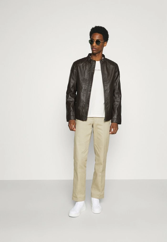 TOM TAILOR Faux Leather Jacket - Dark Earth Brown 4 TOM TAILOR Faux Leather Jacket - Dark Earth Brown - Image 2