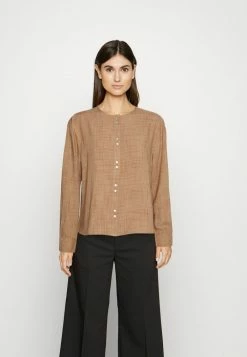 TOM TAILOR BLOUSE - Button-down Blouse - Camel