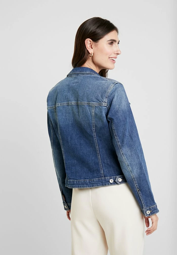 TOM TAILOR AUTHENTIC JACKET - Denim Jacket - Used Dark Stone Blue Denim 5 TOM TAILOR AUTHENTIC JACKET - Denim Jacket - Used Dark Stone Blue Denim - Image 3