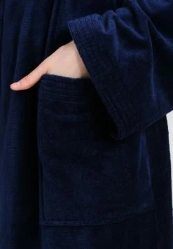 TOM TAILOR BASIC VELOURS - Dressing Gown - Navy -TOM TAILOR online store 0fcbaefc375c42f68278d848c9b29cf0