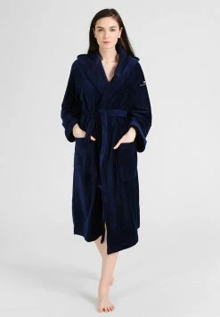 TOM TAILOR BASIC VELOURS - Dressing Gown - Navy
