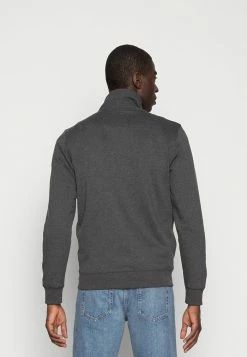 TOM TAILOR Zip-up Sweatshirt - Black Grey Melange -TOM TAILOR online store 1151919432984fb5a13c21b702f97e00
