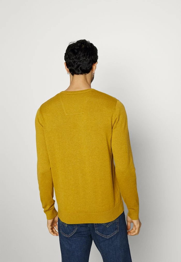 TOM TAILOR BASIC CREW NECK SWEATER - Jumper - New Mud Yellow 5 TOM TAILOR BASIC CREW NECK SWEATER - Jumper - New Mud Yellow - Image 3