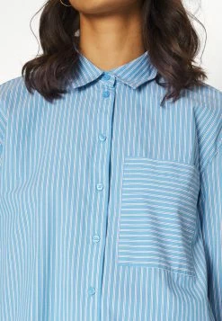TOM TAILOR BLOUSE - Button-down Blouse - Blue/white -TOM TAILOR online store 11a47eeb6677485d98de99de1427734c