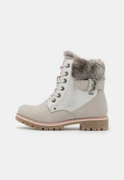 TOM TAILOR Lace-up Ankle Boots - Ice