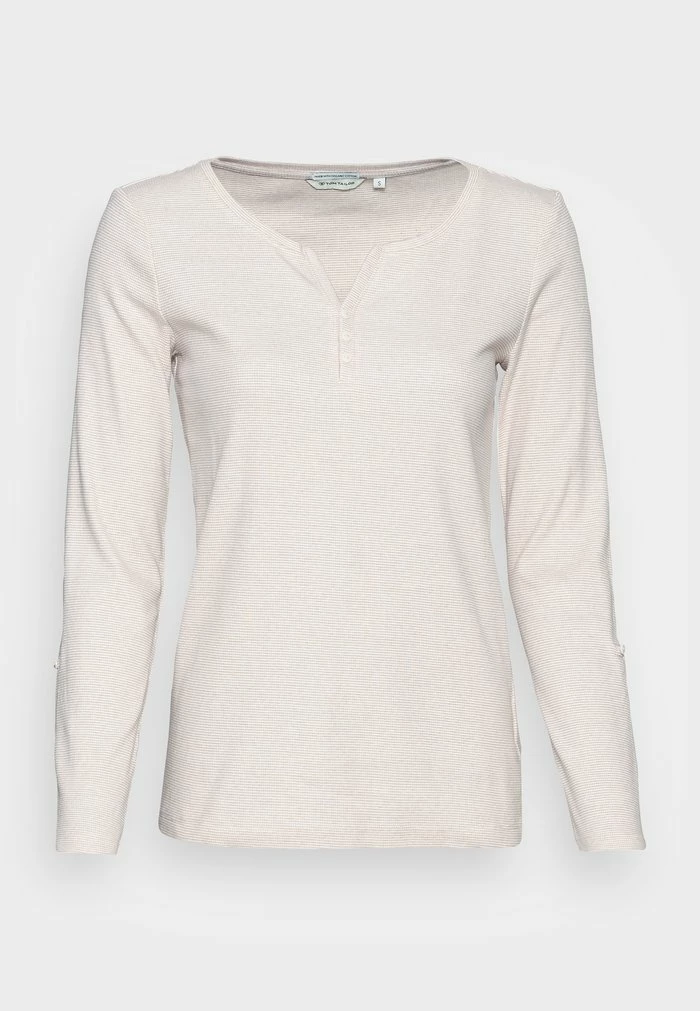 TOM TAILOR STRIPE - Long Sleeved Top - Offwhite Beige 6 TOM TAILOR STRIPE - Long Sleeved Top - Offwhite Beige - Image 4