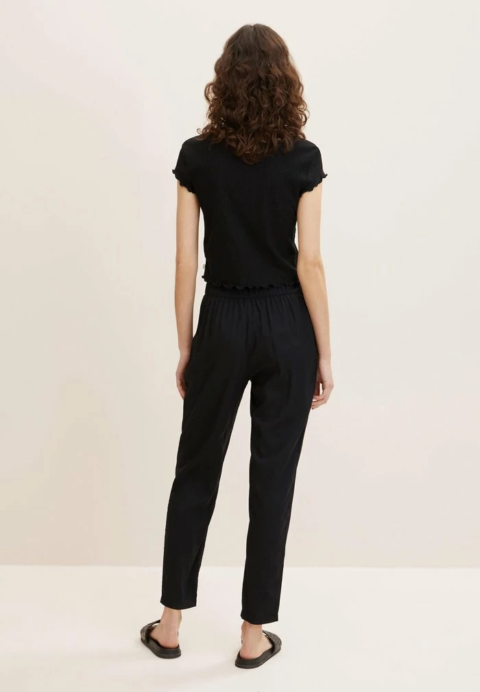TOM TAILOR Trousers - Deep Black 4 TOM TAILOR Trousers - Deep Black - Image 2