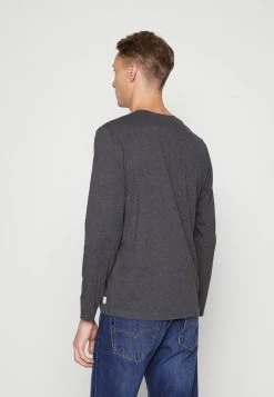 TOM TAILOR HENLEY CONTRAST - Long Sleeved Top - Anthracite 10 TOM TAILOR HENLEY CONTRAST - Long Sleeved Top - Anthracite -TOM TAILOR online store 1400c53a4306468283dc766897749adf