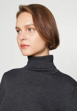 TOM TAILOR BASIC TURTLENECK - Jumper - Evident Anthracite Melange -TOM TAILOR online store 142820de38b2457f82a9e87f78f7dc87