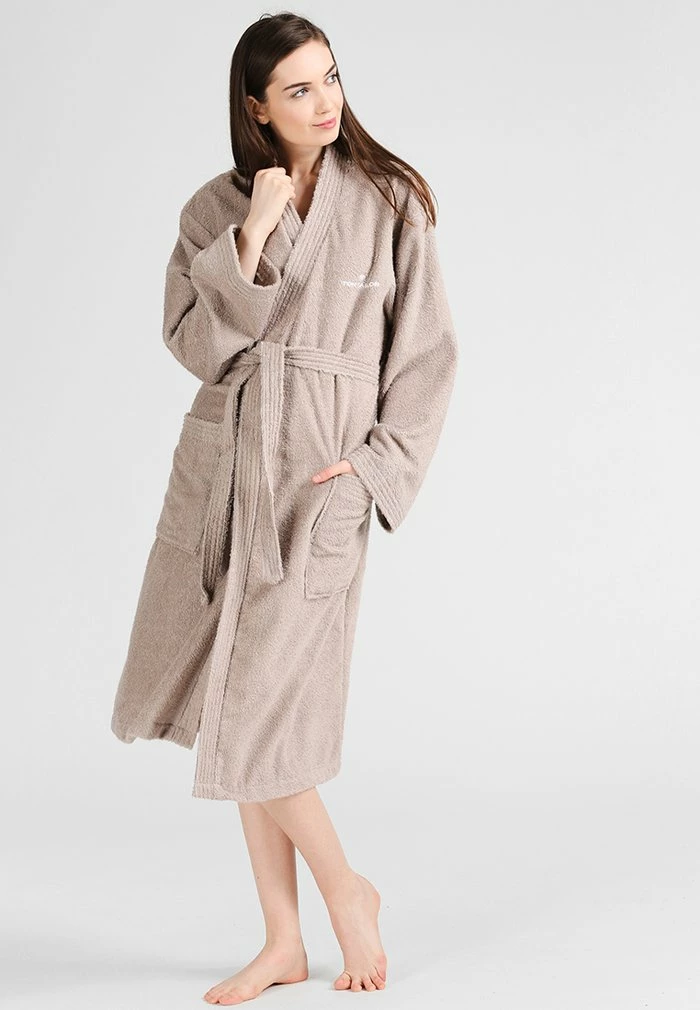 TOM TAILOR BASIC KIMONO UNISEX - Dressing Gown - Sand 3 TOM TAILOR BASIC KIMONO UNISEX - Dressing Gown - Sand - Image 2