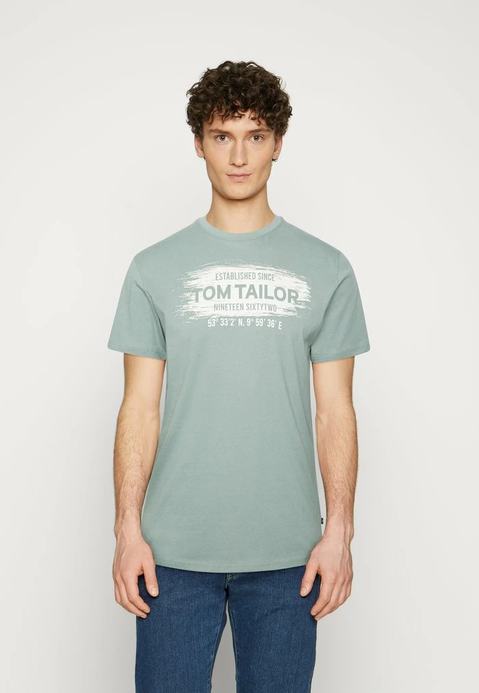 TOM TAILOR Print T-shirt - Dark Smoke Green 3 TOM TAILOR Print T-shirt - Dark Smoke Green
