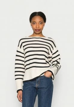 TOM TAILOR STRIPED - Jumper - Navy Soft Beige