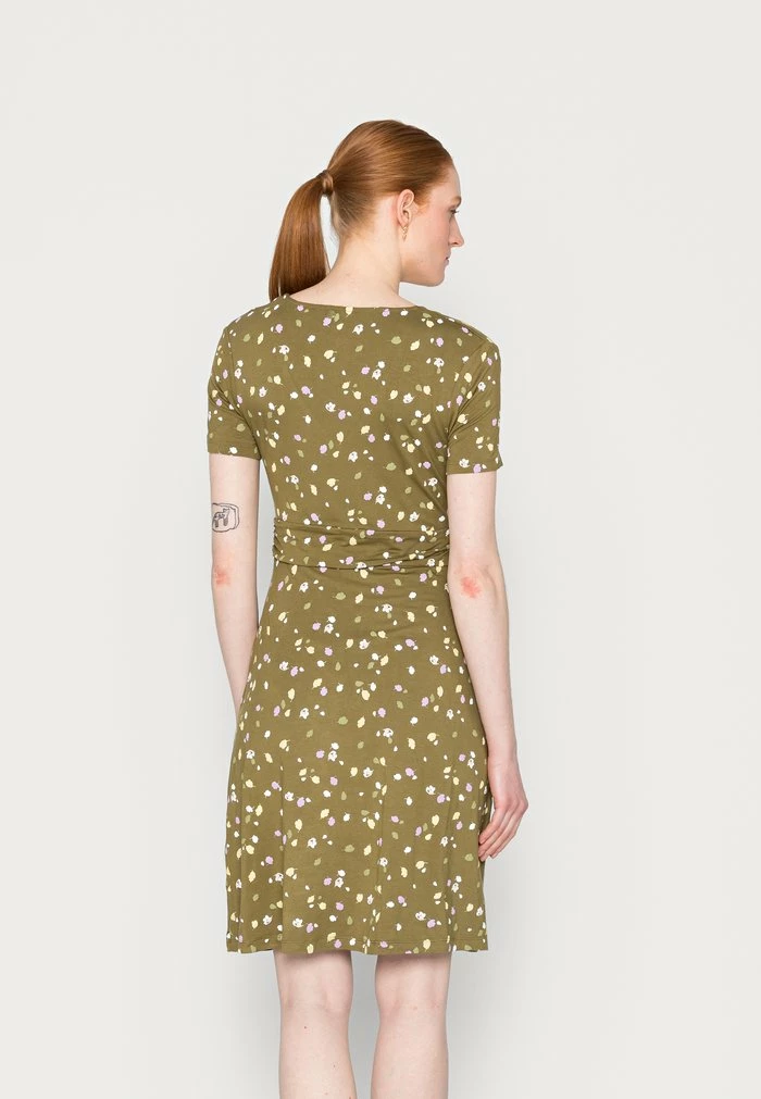 TOM TAILOR PRINTED DRESS - Jersey Dress - Olive Small Floral Design 5 TOM TAILOR PRINTED DRESS - Jersey Dress - Olive Small Floral Design - Image 3