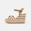 TOM TAILOR High Heeled Sandals - Offwhite/sand