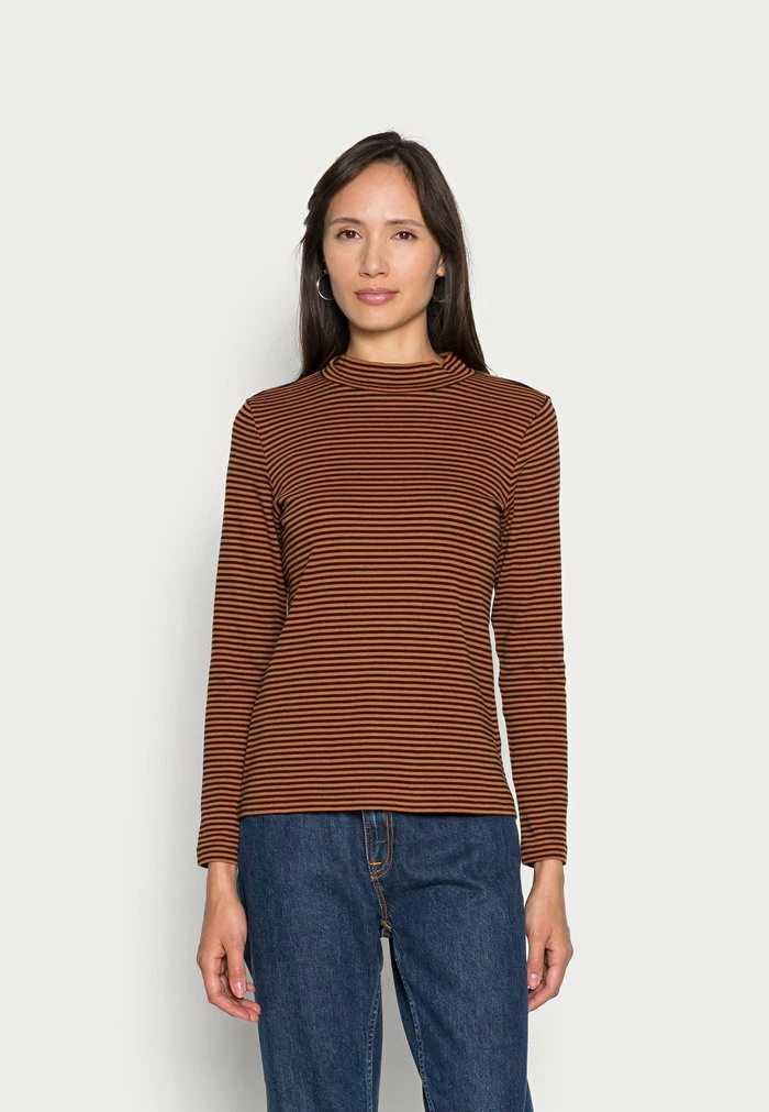 TOM TAILOR TURLTE NECK - Long Sleeved Top - Brown 3 TOM TAILOR TURLTE NECK - Long Sleeved Top - Brown