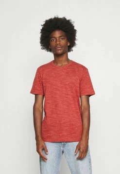 TOM TAILOR FINE STRIPED - Print T-shirt - Chili Red Inject