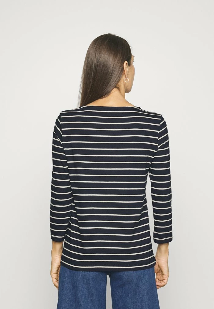 TOM TAILOR CREW NECK - Long Sleeved Top - Navy Offwhite Stripe 5 TOM TAILOR CREW NECK - Long Sleeved Top - Navy Offwhite Stripe - Image 3
