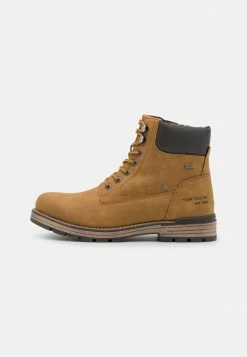 TOM TAILOR Lace-up Ankle Boots - Camel