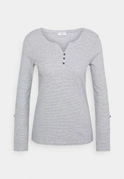 TOM TAILOR STRIPE - Long Sleeved Top - Offwhite Navy