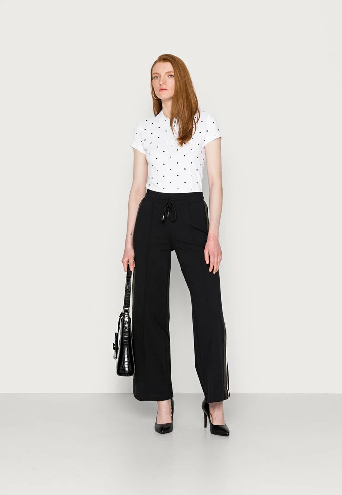 TOM TAILOR Polo Shirt - White Navy Dot Design 4 TOM TAILOR Polo Shirt - White Navy Dot Design - Image 2