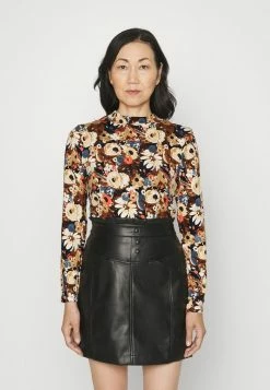 TOM TAILOR MOCK NECK - Long Sleeved Top - Beige