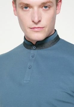 TOM TAILOR MAO COLLAR - Basic T-shirt - China Blue -TOM TAILOR online store 1db88a657b6c4b4a8b28b37d6b95bca6