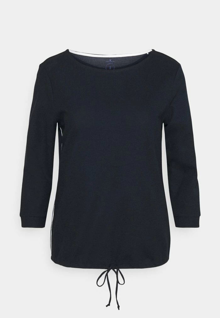 TOM TAILOR WAFFLE STRUCTURE - Long Sleeved Top - Sky Captain Blue 3 TOM TAILOR WAFFLE STRUCTURE - Long Sleeved Top - Sky Captain Blue