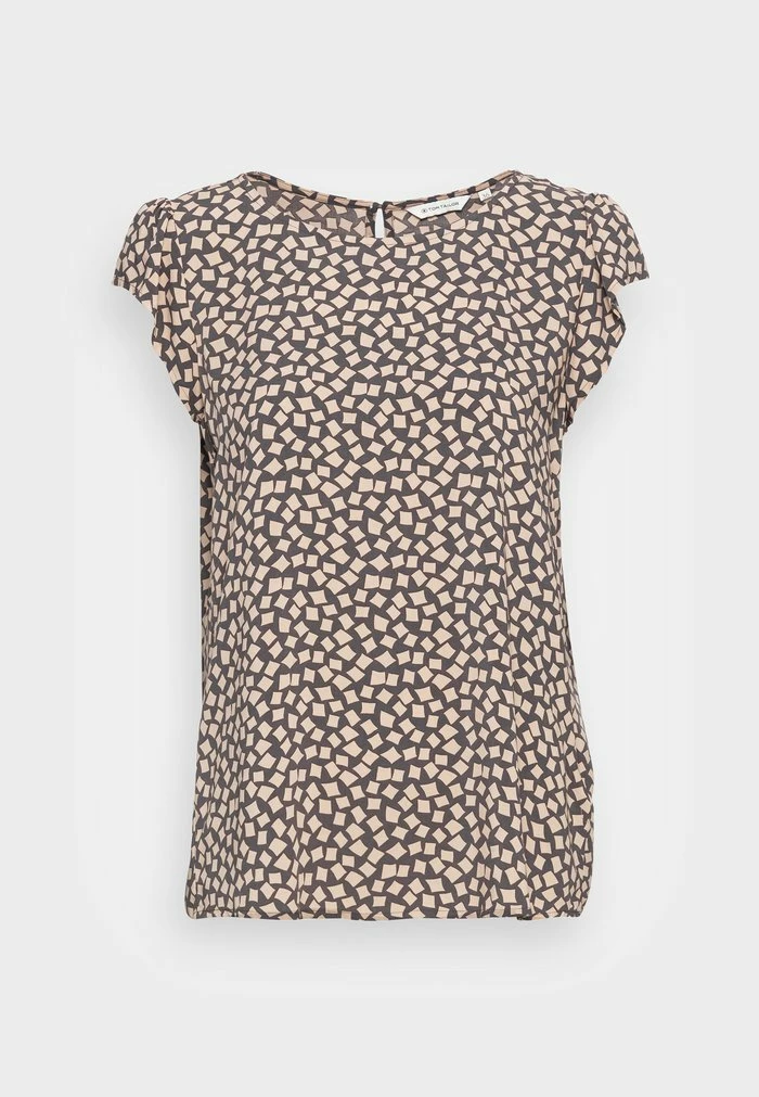 TOM TAILOR BLOUSE - Blouse - Anthracite Geometrical Design 6 TOM TAILOR BLOUSE - Blouse - Anthracite Geometrical Design - Image 4