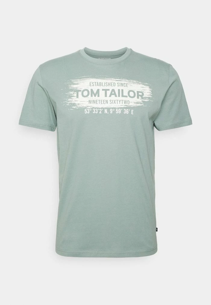 TOM TAILOR Print T-shirt - Dark Smoke Green 6 TOM TAILOR Print T-shirt - Dark Smoke Green - Image 4