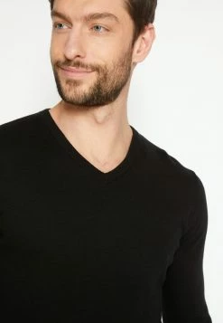 TOM TAILOR BASIC V NECK - Jumper - Black -TOM TAILOR online store 224ccd2488174eafa064e1481dabe4e1