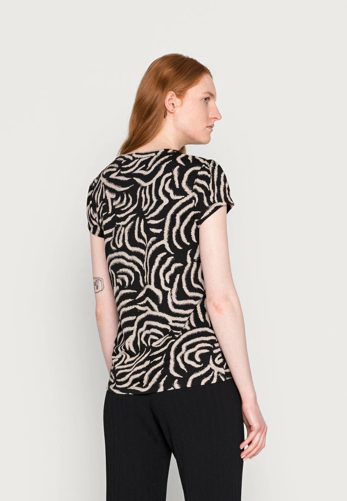 TOM TAILOR BLOUSE - Blouse - Black Abstract Waves Design 5 TOM TAILOR BLOUSE - Blouse - Black Abstract Waves Design - Image 3