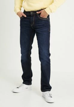 TOM TAILOR MARVIN - Straight Leg Jeans - Dark Stone Wash Denim Blue