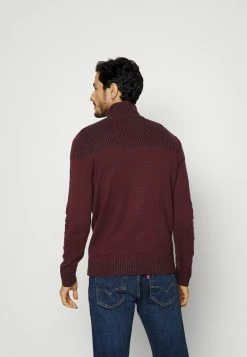 TOM TAILOR PLATED TROYER - Jumper - Decadent Bordeaux -TOM TAILOR online store 25225df90d9f4356a161519c97f6a556