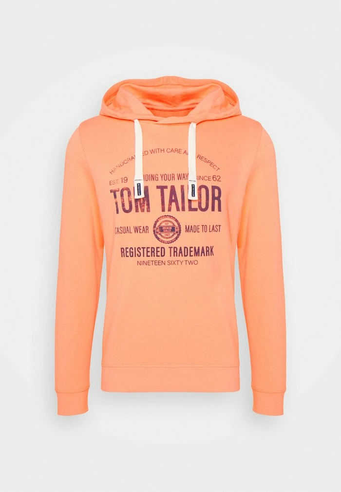 TOM TAILOR WITH PRINT - Hoodie - Cadmium Bright Orange 6 TOM TAILOR WITH PRINT - Hoodie - Cadmium Bright Orange - Image 4
