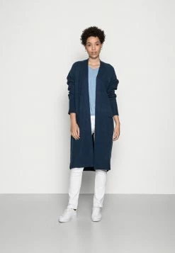 TOM TAILOR CARDIGAN COZY LONGSTYLE - Cardigan - Dark Denim Blue Melange