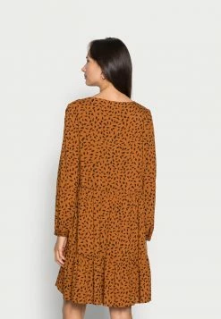 TOM TAILOR DRESS TIRED AND PRINTED - Day Dress - Brown Leaf Design -TOM TAILOR online store 282b296c9c2e4cf1a6e02694672661ac