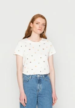 TOM TAILOR Print T-shirt - Offwhite Conversational