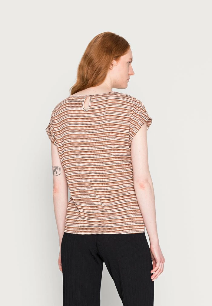 TOM TAILOR JACQUARD - Basic T-shirt - Orange Structure Design 5 TOM TAILOR JACQUARD - Basic T-shirt - Orange Structure Design - Image 3