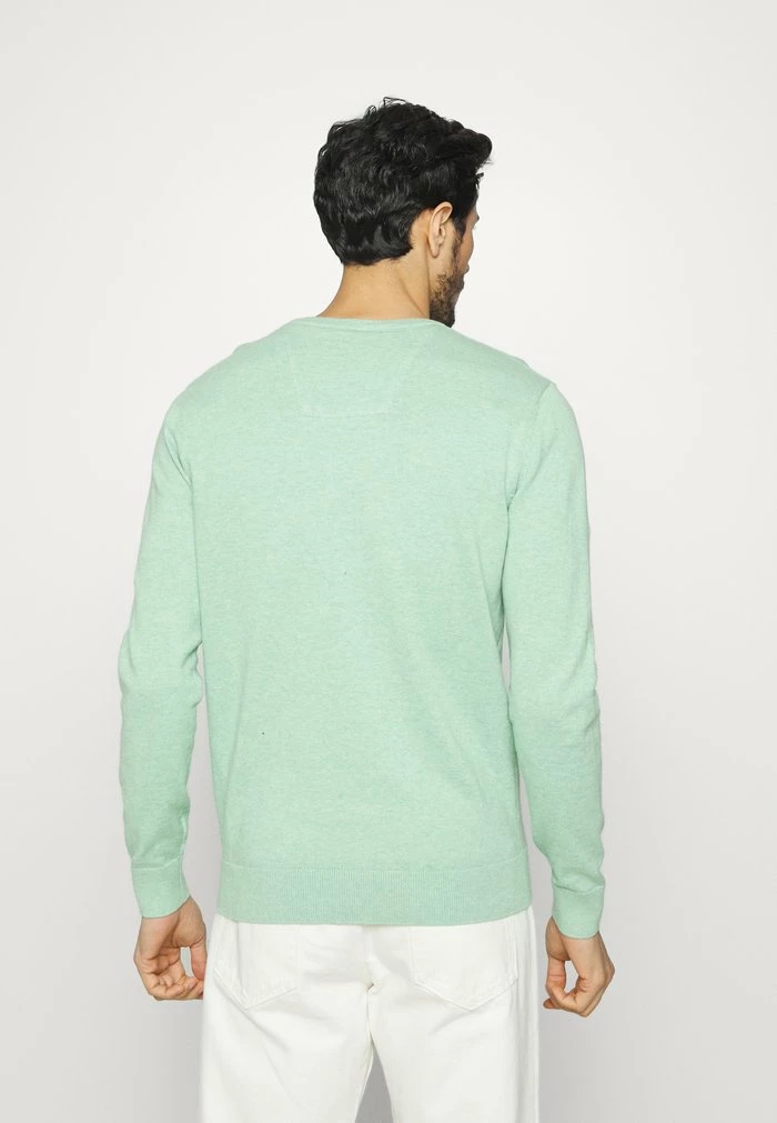 TOM TAILOR BASIC CREW NECK SWEATER - Jumper - Soft Jade Melange 5 TOM TAILOR BASIC CREW NECK SWEATER - Jumper - Soft Jade Melange - Image 3