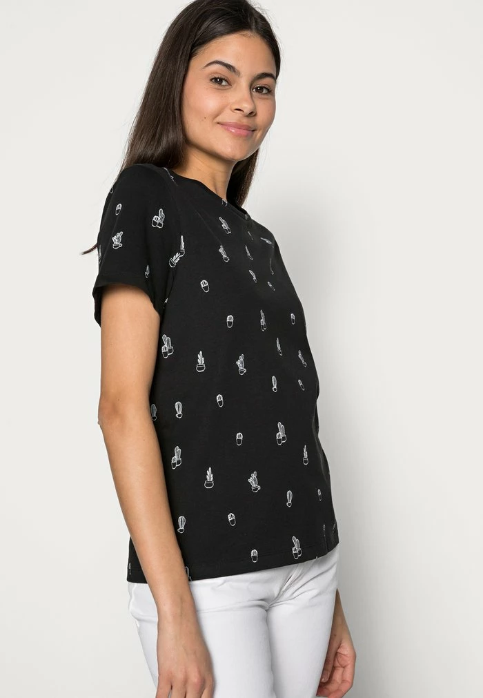 TOM TAILOR Print T-shirt - Black 6 TOM TAILOR Print T-shirt - Black - Image 4