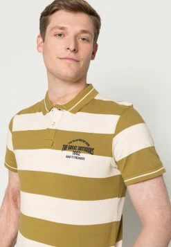 TOM TAILOR STRIPED WITH EMBRO - Polo Shirt - Moss Cream Yarn Dye 11 TOM TAILOR STRIPED WITH EMBRO - Polo Shirt - Moss Cream Yarn Dye -TOM TAILOR online store 2dbaae786aa64daf9bb1f5710ba40196